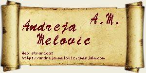 Andreja Melović vizit kartica